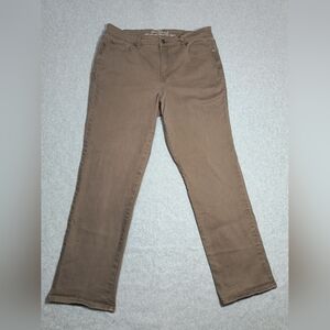 Gloria Vanderbilt Jeans Womens Size 14 Rail‎ Straight Slimming Mom Brown